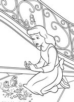 kolorowanki Kopciuszek Disney - obrazek dla dziewczynki do wydruku numer  2